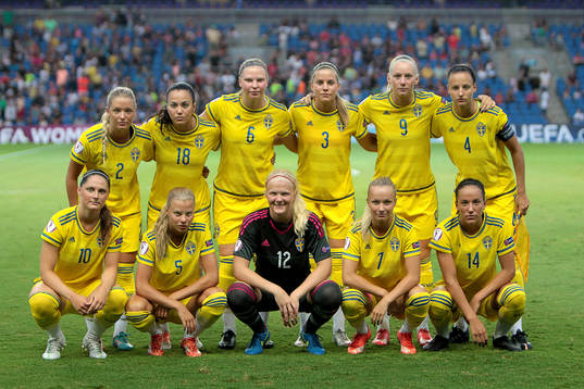 Sveriges startelva före finalen i U19 EM i fotboll mellan