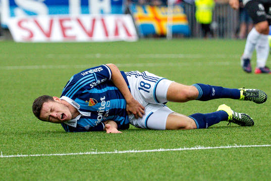 Djurgårdens Kerim Mrabti har ont
