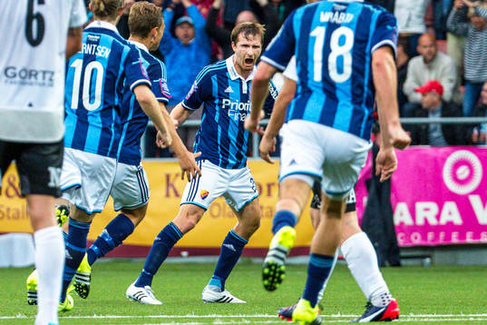 Djurgårdens Jesper Arvidsson firar