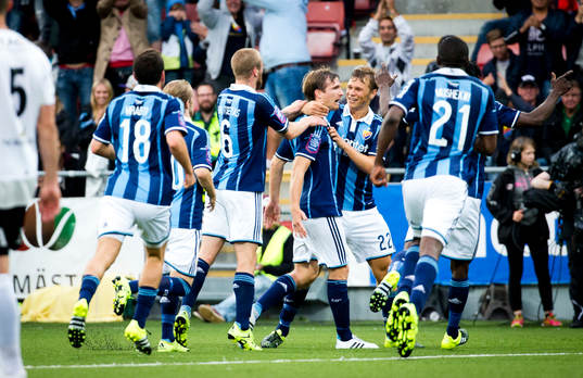 Djurgårdens Jesper Arvidsson jublar