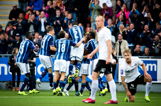Djurgårdens Jesper Arvidsson jublar