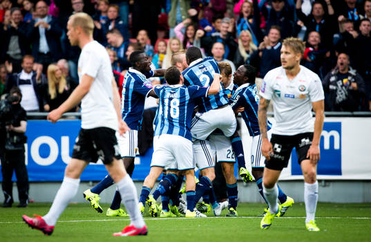 Djurgårdens Jesper Arvidsson jublar