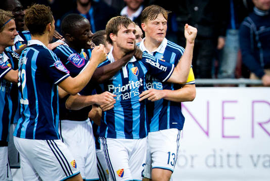 Djurgårdens Jesper Arvidsson jublar