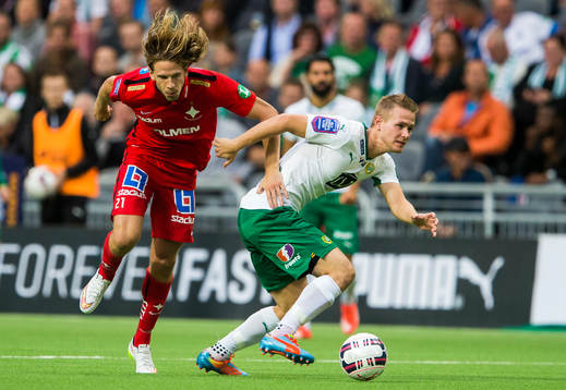 Norrköpings Andreas Hadenius och Hammarbys Erik Israelsson