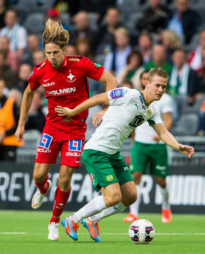 Norrköpings Andreas Hadenius och Hammarbys Erik Israelsson