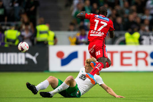 Norrköpings Alhaji Kamara hoppar över Hammarbys Lars