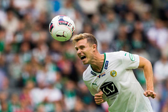 Hammarbys Richard Magyar med en nick