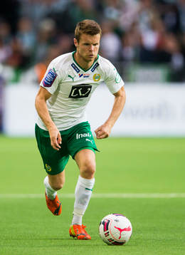 Hammarbys Måns Söderqvist med bollen