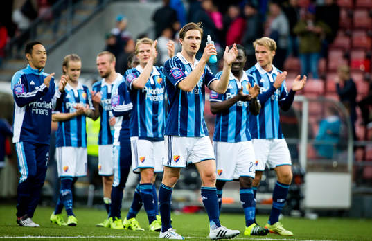 Matchens enda målskytt Djurgårdens Jesper Arvidsson