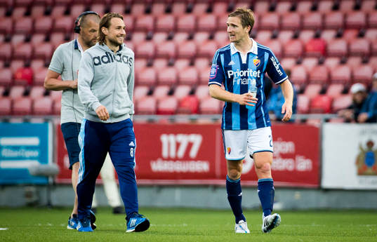 Matchens enda målskytt Djurgårdens Jesper Arvidsson