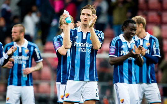 Matchens enda målskytt Djurgårdens Jesper Arvidsson