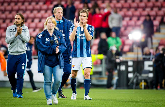 Matchens enda målskytt Djurgårdens Jesper Arvidsson