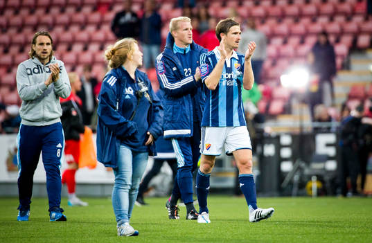 Matchens enda målskytt Djurgårdens Jesper Arvidsson
