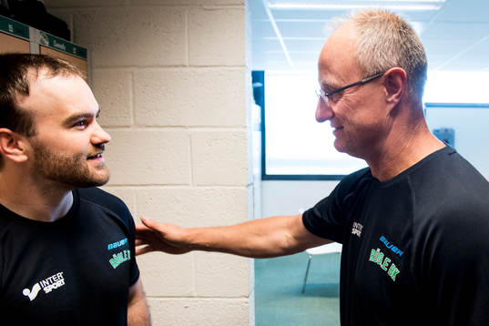 Rögles Jack Connolly och tränare Anders Eldebrink