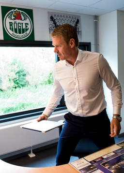 Rögles nya klubbdirektör Marcus Thuresson på sitt kontor