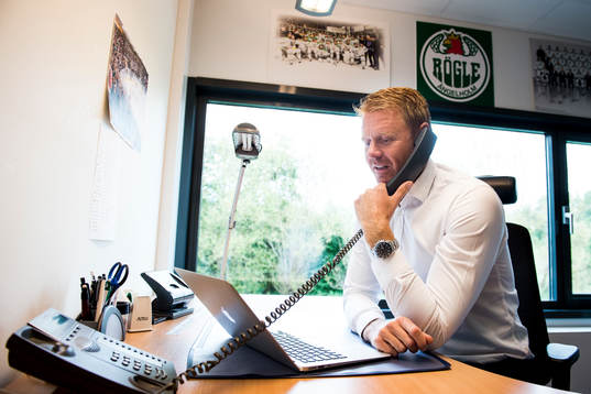 Rögles nya klubbdirektör Marcus Thuresson pratar i