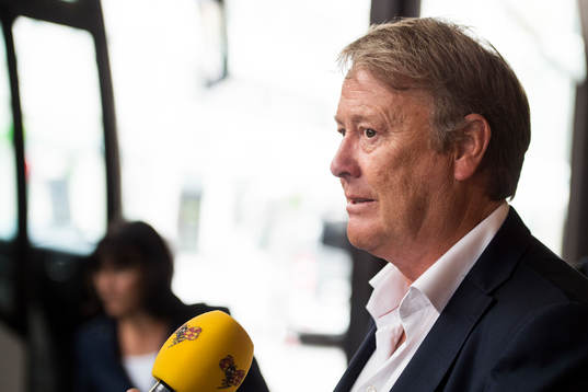 Malmö FFs tränare Åge Hareid blir intervjuad av
