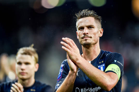 Malmö FFs Oscar Lewicki och Markus Rosenberg tackar