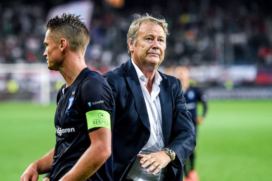 Malmö FFs tränare Åge Hareide och Markus Rosenberg