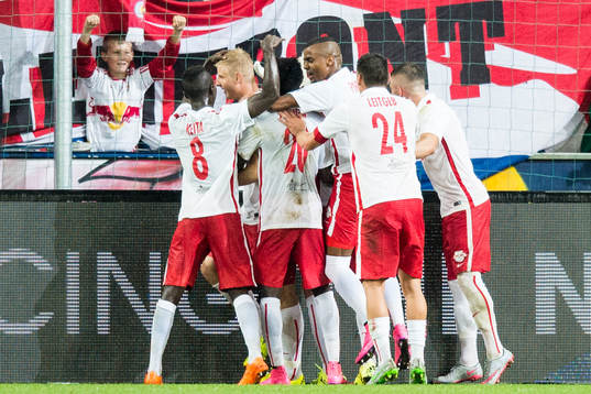 Salzburgs spelare jublar