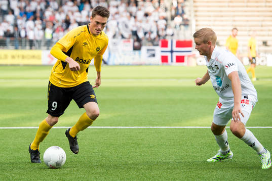 Elfsborgs Lasse Nilsson och Odds Thomas Grögaard