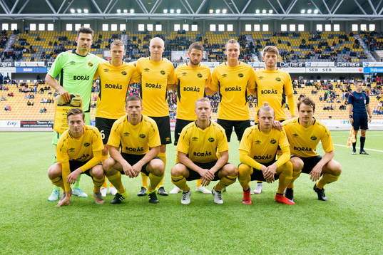 Elfsborgs startelva överst från vänster målvakt Kevin