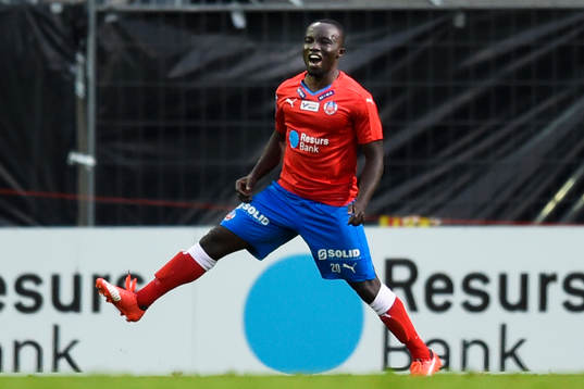 Helsingborgs Emmanuel Boateng jublar