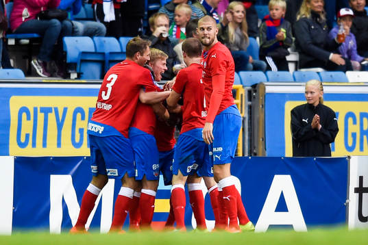 Helsingborgs Emmanuel Boateng jublar