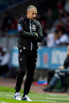 Helsingborgs manager Henrik Larsson deppar