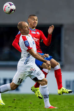 Kalmars Stefan Larsson och Helsingborgs Jordan Larsson