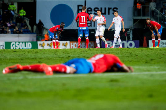 Helsingborgs Emmanuel Boateng, Victor Palsson och Mikael