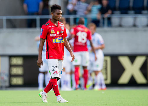 Falkenbergs Enock Kwakwa ser deppig ut