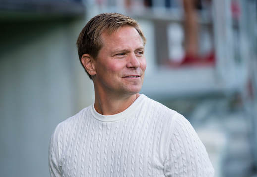 Gefles tränare Roger Sandberg ser nöjd ut