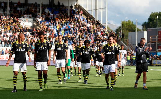 AIK efter fotbollsmatchen i Allsvenskan mellan Norrköping