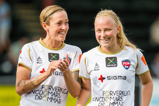 FC Rosengårds Therese Sjögran och Ebba Wieder