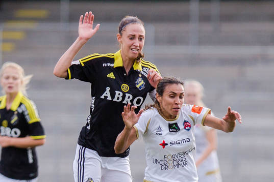 AIKs Petra Andersson och FC Rosengårds Marta Viera Da