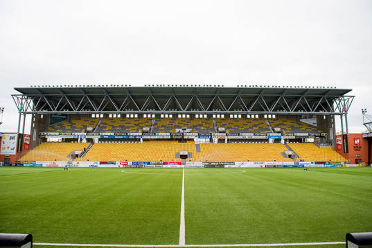 Borås arena innan en fotbollsmatch i Allsvenskan mellan