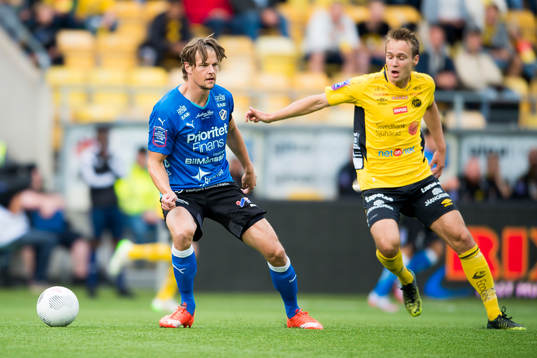 Halmstads Fredrik Liverstam och Elfsborgs Viktor Prodell