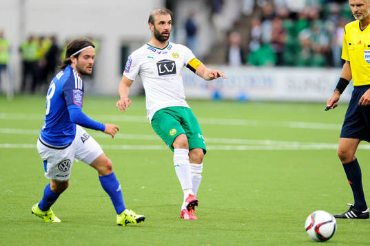 Sundsvalls Robbin Sellin och Hammarbys Kennedy Bakircioglu
