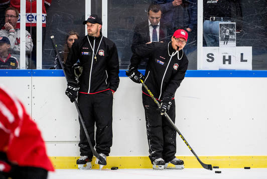 Tränarna Andreas Hadelöv och Björn Hellkvist