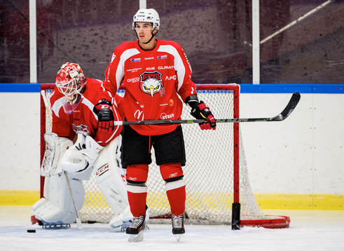 Målvakten Pontus Sjögren och Henrik Hetta