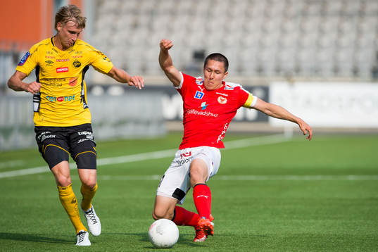 Kalmars Johan Ramhorn och Elfsborgs Eric Nilsson