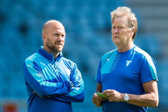Malmö FFs assisterande tränare Olof Persson och tränare
