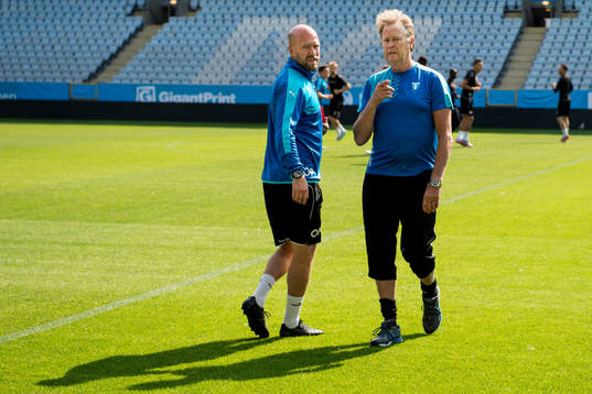 Malmö FFs assisterande tränare Olof Persson och tränare