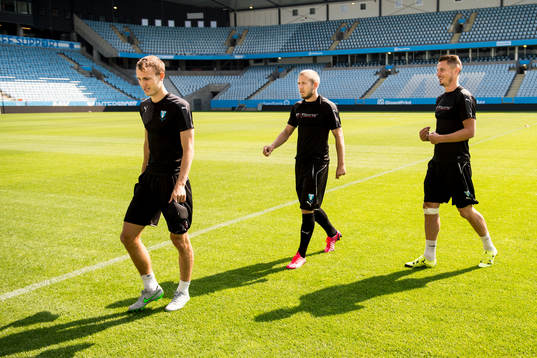 Malmö FFs Magnus Wolff Eikrem, Anton Tinnerholm och Markus
