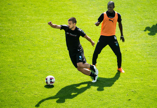 Malmö FFs Vladimir Rodic och Enock Kofi Adu