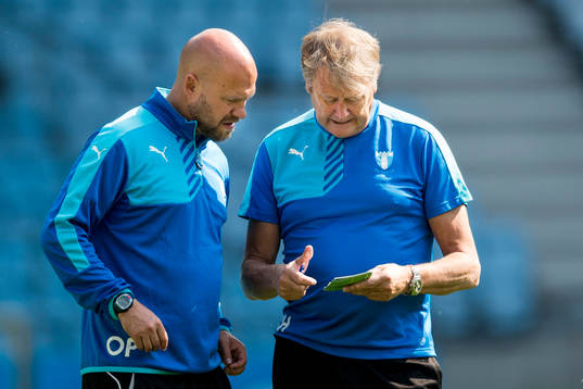 Malmö FFs assisterande tränare Olof Persson och tränare