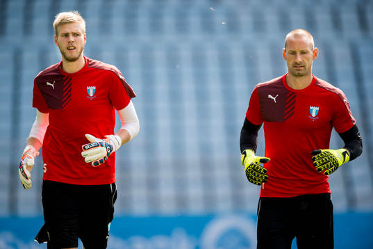 Malmö FFs målvakt Fredrik Andersson och målvakt Johan