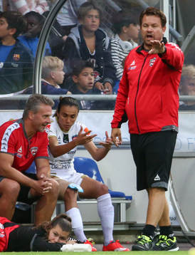 Rosengårds tränare tränare Jack Majgaard Jensen ropar ut