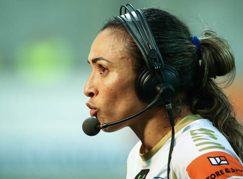 Rosengårds Marta Viera da Silva blir intervjuad av  tv